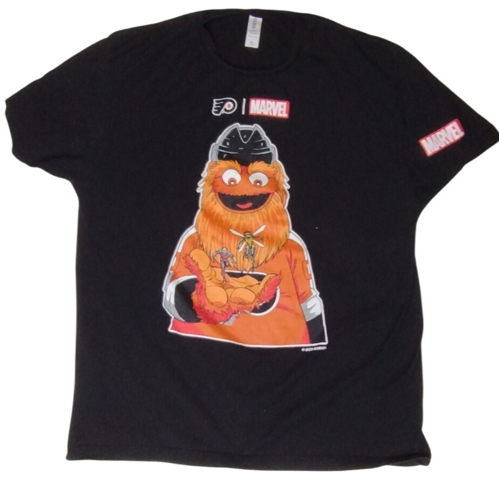 Philadelphia Flyers Gritty‎ Marvel Ant-Man Wasp T-Shirt XL NHL Hockey Tee 2023